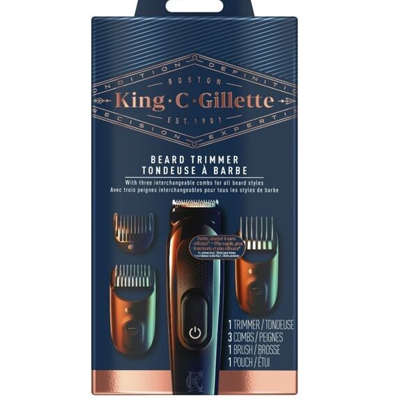 King C Gilette Cordless Beard Trimmer w/Attachments - Picture 2 of 13